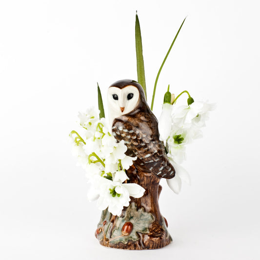 8.3" Barn Owl  Vase
